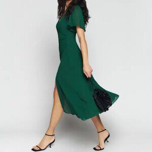Reformation Breanna Dress Emerald - Size 2